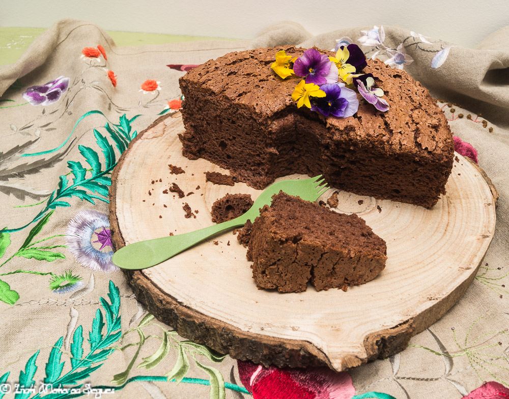 Angel food cake de chocolate