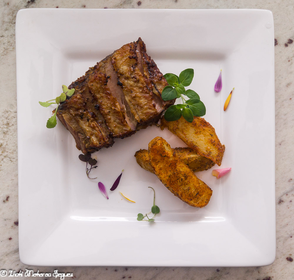 Costillas de cerdo asadas a baja temperatura