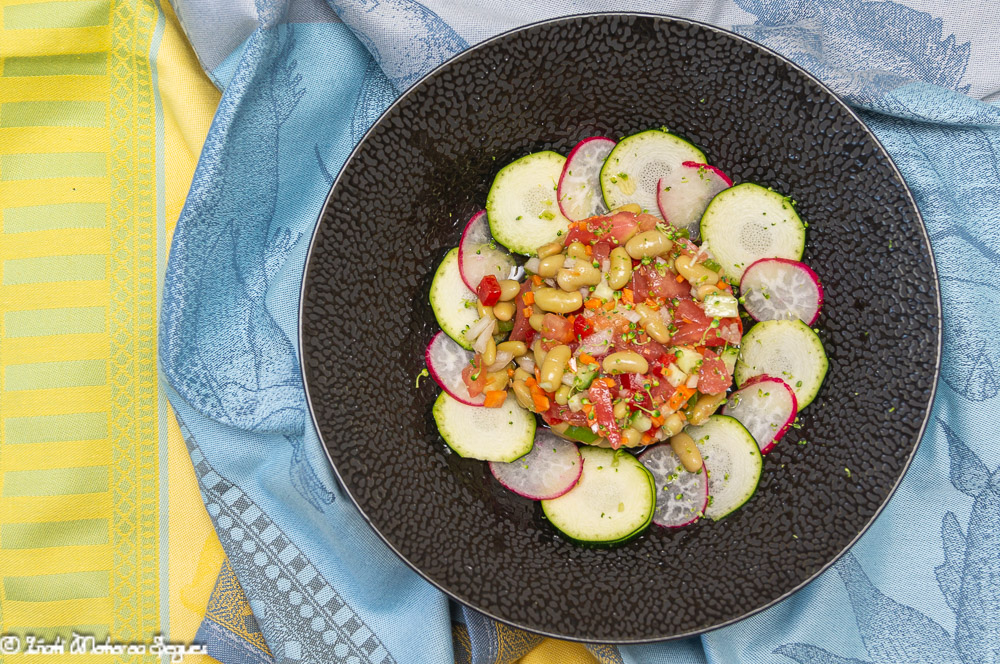 Ensalada de alubias flageolets