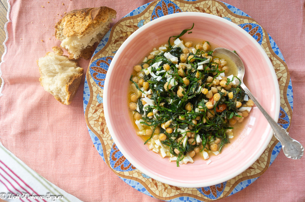 Garbanzos con espinacas