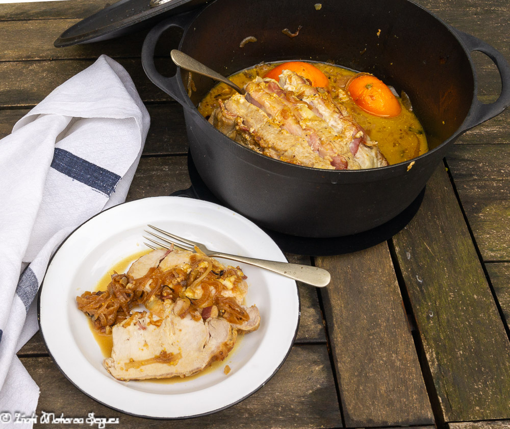 Lomo de cerdo en cocotte