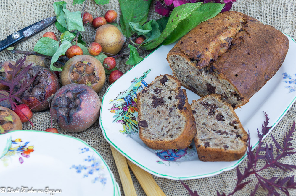 Pan de plátano y chocolate