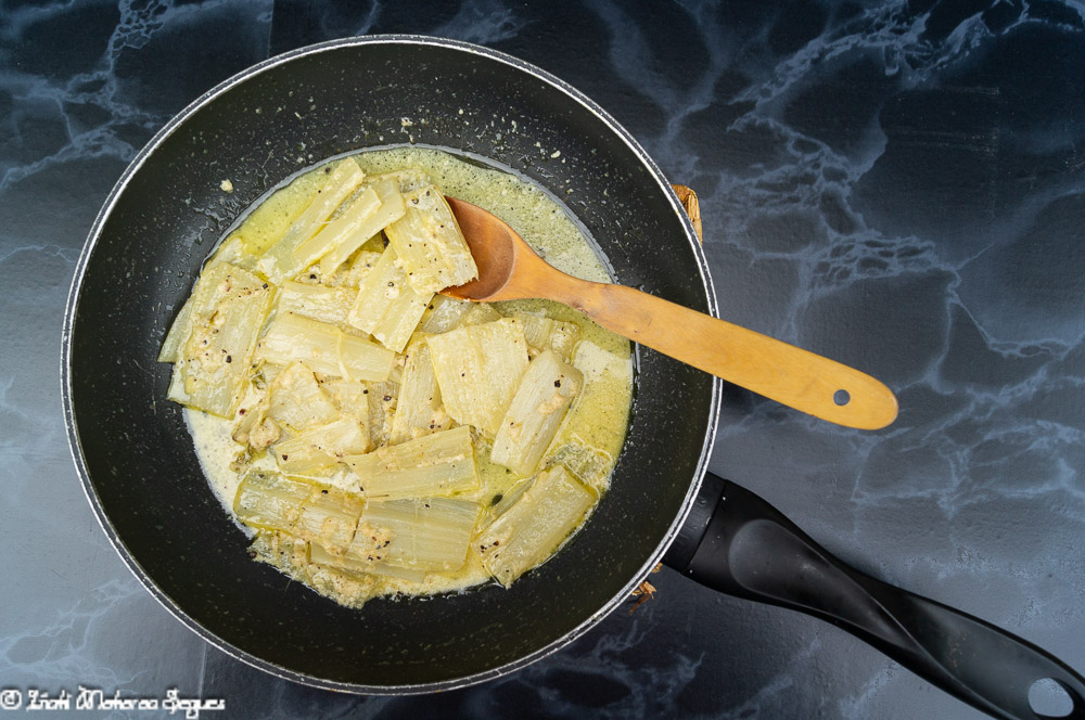 Pencas de acelga con parmesano