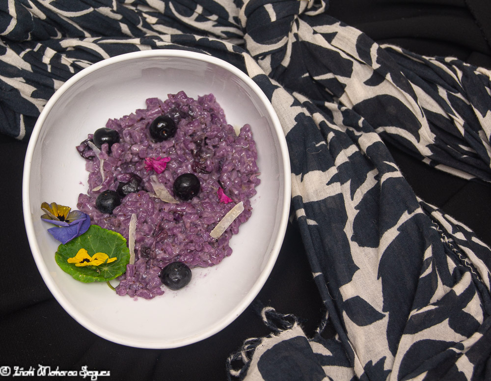 Risotto de arándanos