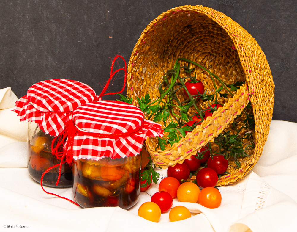 Tomates Cherry confitados en freidora de aire