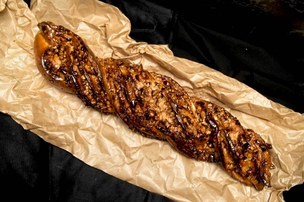 Trenza semiintegral con frutos secos